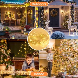 Guirlandes Lumineuses LED Blanc Chaud, Filaire à Brancher avec Câble Transparent, Scintillantes pour Décoration d'Arbre de Noël, Patio, Jardin, Mariage (Vente en Gros) - Product Image 3