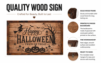 Cadre en bois de pin personnalisé, décoration murale rustique 12x16 pouces avec finition patinée à la main, décoration de bar style ferme pour Halloween