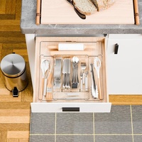 Organisateur d'ustensiles de cuisine extensible et réglable, s'adapte pour organiser les cuillères