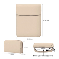 Étui pour ordinateur portable en gros, housse pour ordinateur portable de 13 pouces compatible avec MacBook Air M4 M3 M2 M1 Pro, étui en similicuir avec petit sac