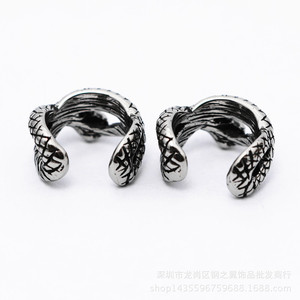yunnique Snake <b>Cuff</b> <b>Earrings</b> 316 Stainless Steel Animal Theme Fashion Jewelry for Women and Men - Product Image 3