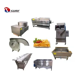 Semi-Auto Frozen potato french fries production line machine small frozen french fries processing plant