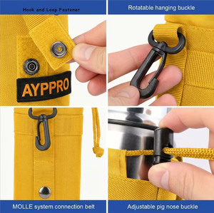 Portaborraccia AYPPRO con Logo Personalizzato, Porta Bottiglia in Nylon MOLLE OEM per Escursionismo, Campeggio, Ciclismo e Idratazione all'Aperto - Product Image 4