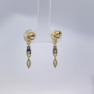 Boucles d'oreilles pendantes en zircon blanc de forme marquise plaquées or en laiton classiques et élégantes de Tianyu Gems pour femmes - Product Image 5