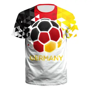批发商2024德国国旗t恤国家足球队球迷欢呼产品德国足球球衣