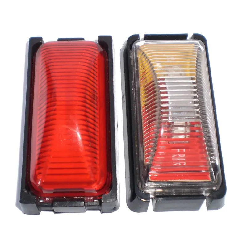 Rosso ambra chiaro 2.5 "LED lato luce ambulanza auto traino luci di posizione laterali camion rimorchio luci sottili rimorchio 12v 24v