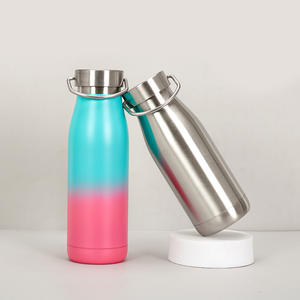 Mugs à lait en acier inoxydable à double paroi personnalisables avec logo moderne, 350 ml et 500 ml, avec couvercle, pour les voyages - Product Image 1