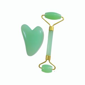 Best Seller OEM Private Label High Quality Massage Colorful Resin Face Roller Anti Aging Face SPA Gua Sha Jade Roller Set - Product Image 4