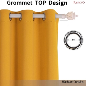 100% Polyester Blackout Grommets Slaapkamer Raam Stof Gordijnen Voor De Thuis Luxe Woonkamer - Product Image 3