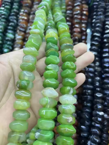 Perles en vrac multicolores, perles d'agate facettées, pierre pour la fabrication de bijoux DIY, forme irrégulière pour collier, bracelet - Product Image 5