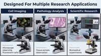 High Precision 4K Camera Auto Focus Biological Fluorescence Microscope IP55 Waterproof Optical Microscope with 3D Diopter