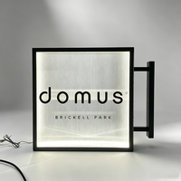 Enseigne de devanture extérieure double face personnalisée, ronde, carrée, de forme spéciale, avec panneaux en acrylique ondulé, boîte lumineuse publicitaire