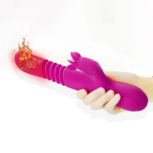 Beheizbarer Rabbit-<span class=keywords><strong>Vibrator</strong></span> USB-Aufladbar G-Punkt-Dildo 10 Frequenzen Wasserdicht Klitorale Stimulation Erotikspielzeug für Frauen - Product Image 1