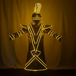 Traje Espacial de Tecnología Futura con Luz LED para Discoteca, Ropa Fluorescente para Bailar, Accesorios para Espectáculos LED, <span class=keywords><strong>Disfraz</strong></span> de <span class=keywords><strong>Emperador</strong></span> - Product Image 4