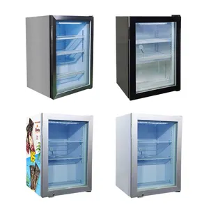 Meisda Freezer Dalam Es Mini Portabel Penjualan Laris dengan Pintu Kaca Suhu Tunggal CE ETL