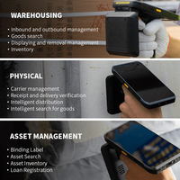 Lector de Etiquetas RFID Inalámbrico Android PDA, Escáner de Código de Barras, Lector RFID UHF Portátil de Mano, Largo Alcance