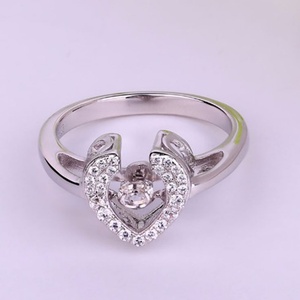 Bagues de fiançailles en argent sterling 925 pour femmes, bijoux fins, bagues cœur d'amour dansant - Product Image 6