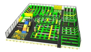 長方形のカスタム屋内子供トランポリン公園機器屋内商業遊び場大きなスライド付き子供 - Product Image 3