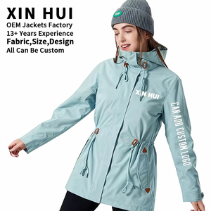 Chaqueta Ecuestre 2 en 1 Personalizada para Mujer, Impermeable, de Cuero PU Teñido, con Forro Polar Desmontable, para Montar a Caballo al Aire Libre, Tipo Parka Larga - Product Image 2