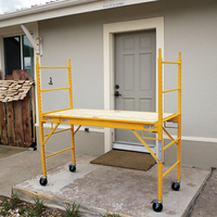 Étagère à outils en acier jaune de conception moderne de haute qualité, fabrication d'échafaudages, finition galvanisée, sécurité, utilisation en extérieur, hôtel