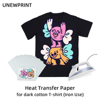 Papier transfert thermique jet d'encre pour fer à repasser domestique, pour T-shirts en coton foncés