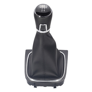 Volkswagen Car <b>Gear</b> <b>Knob</b> 5 6 Speed Leather Shift <b>Knob</b> For Golf Sagitar Manual Transmission Parts - Product Image 4