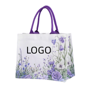 Custom Logo <b>Canvas</b> Beach Tote <b>Bag</b> with Embroidery Zipper Closure Eco-Friendly Medium to <b>Large</b> Capacity for Shopping - Product Image 5