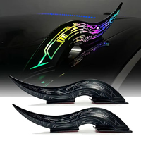 Vente en gros de feux LED en forme de cornes de dragon pour toit de voiture, lampe d'avertissement clignotante dynamique, accessoires de décoration pour spoiler de toit extérieur de voiture