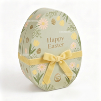 Caja de Embalaje Ovalada Decorativa Pequeña y Linda con Tapa y Base en Forma de Huevo Personalizada para Dulces, Especial para la Pascua