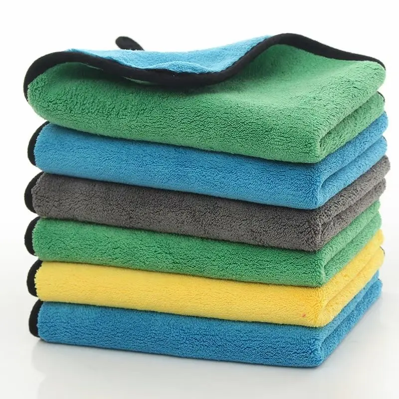 600gsm 800gsm 30*30 40*60 Custom Size Soft Extra Thick Microfiber Towel wash Car Drying Cleaning Towel Cloth For Car