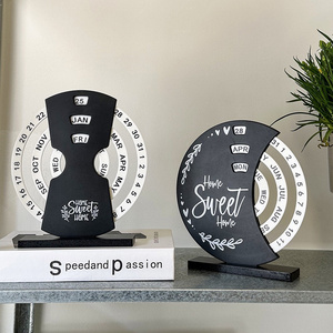 Calendario Perpetuo da Scrivania in Legno <span class=keywords><strong>Moderno</strong></span> e Resistente, Decorazione da <span class=keywords><strong>Ufficio</strong></span> da Appendere <span class=keywords><strong>per</strong></span> Natale - Product Image 6