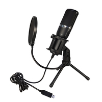 Microphone USB professionnel à condensateur pour PC, ordinateur portable, studio d'enregistrement, chant, jeux, streaming