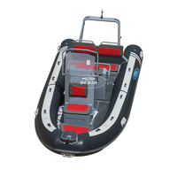 Bateau en aluminium Hedia 17-18 pieds 520a, bateau pneumatique à rames gonflables