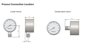 Hoge Precisie 50 Mm 100Mm Wijzerplaat Maat Onderste Mount Centrale Mount Drukmeters Voor Regelaars - Product Image 5