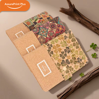 Cuaderno de Corcho Impreso con Diseño Personalizado, Páginas Interiores Reemplazables, Cierre de Broche, Bolsillo, para Regalos Corporativos o Recuerdos de Boda