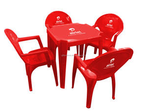 Ensemble de 4 chaises de table en plastique pliable de 6 pieds imprimé personnalisé nappe de fête de restaurant imperméable accessoires d'affichage bon marché - Product Image 2