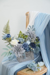 Rose en soie Combo Real Touch Faux fleur mélange <span class=keywords><strong>mariage</strong></span> Halloween fleurs artificielles boîte emballage pour bricolage Bouquets de mariée idées cadeaux - Product Image 4