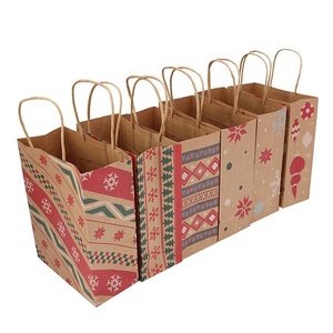 Chico fiesta caja decoración de Año Nuevo de Navidad bolsas de regalo de <span class=keywords><strong>Kraft</strong></span> de embalaje de <span class=keywords><strong>papel</strong></span>, bolso de compras bolsa - Product Image 1