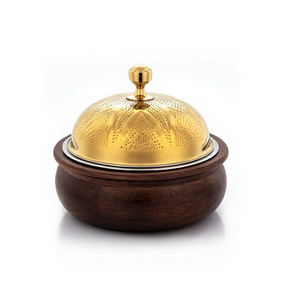 Household Catering Use Buffet Food Server <b>Hot</b> <b>Pot</b> Handmade Design Stainless Steel <b>Hot</b> <b>Pots</b> & Gold Plated Lid - Product Image 1