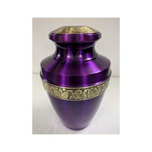 Urnes funéraires en métal de conception gravée florale avec bande gravée luxe exigeant urnes funéraires de qualité supérieure - Product Image 5