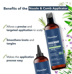 Olio per Capelli al Rosmarino con Etichetta Privata, 100% Puro Naturale e Biologico con Biotina, Oli <span class=keywords><strong>di</strong></span> Jojoba e Ricino, Olio per la Crescita dei Capelli e Riparazione dei Capelli Danneggiati - Product Image 4