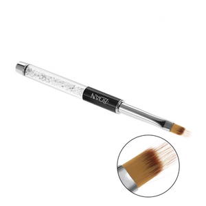 Ensemble de pinceaux à ongles en nylon avec manche en métal diamanté, pinceaux plats synthétiques pour la peinture au gel, effet ombré - Product Image 3