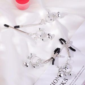 Pinces à tétons style étoile argentées, jouets de stimulation pour adultes, accessoires de bondage pour hommes et femmes - Product Image 3