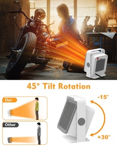 Portable Desktop Electric Fan <strong>Heater</strong> for Home Office Bedroom Overheat Protection Free-standing Heating Wire Plastic - Product Image 3