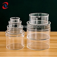 Durchmesser 8cm hoch 3cm klare Acryl boxen Runde/kleiner Kreis Lucite Behälter für Süßigkeiten, Geschenke, Hochzeiten, Party bevorzugungen