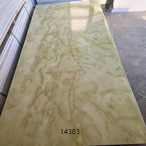 Panneau décoratif en plastique SPC brillant UV imperméable à l'eau, effet marbre, pour comptoir de bar et murs intérieurs - Product Image 1
