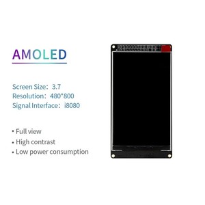 จอแสดงผล AMOLED OLED ขนาด 3.7 นิ้ว ความละเอียด 480x800 อินเทอร์เฟซ I8080-816 บิต ไอซี TL2796 - Product Image 4