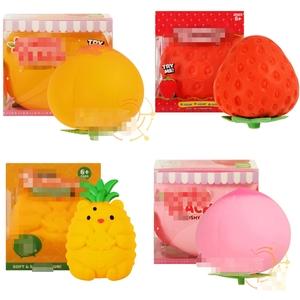 Juguete de peluche con forma de melocotón gigante, muy vendido, juguete suave de TPR para aliviar el estrés, juguete sensorial - Product Image 4