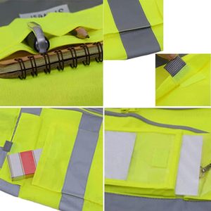 2025 Hi Vis Chaleco DE SEGURIDAD DE supervisor negro con 9 bolsillos Logotipo personalizable de secado rápido e impermeable - Product Image 4