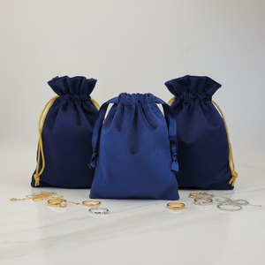 New <b>Luxury</b> Thick 8*10cm Silk Satin Velvet Dustproof Cosmetic <b>Bag</b> Drawstring for Gems Jewelry Elegant Ribbon <b>Gift</b> Pouch - Product Image 3